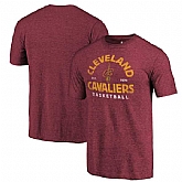 Cleveland Cavaliers Wine Vintage Arch Fanatics Branded Tri-Blend T-Shirt,baseball caps,new era cap wholesale,wholesale hats